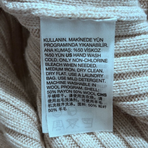 & OTHER STORIES UK SZ XS Ribbed Splits Mock Neck Long Sleeve Swearer Dress - Picture 9 of 10